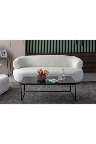 Canapé - Blanc - 3 places