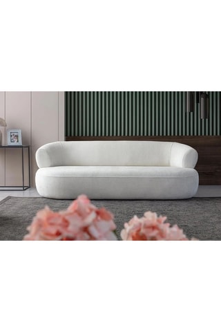 Canapé - Blanc - 3 places