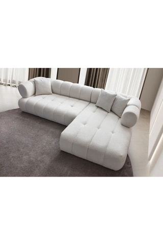 Canapé d'angle droit - Blanc