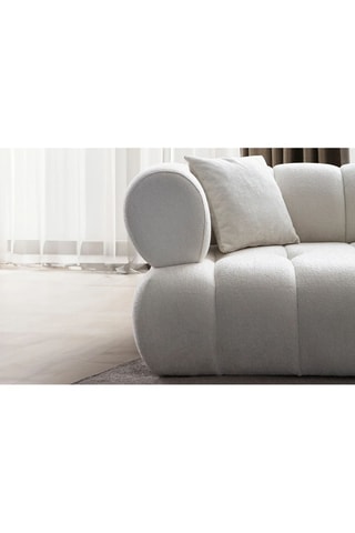 Canapé d'angle droit - Blanc