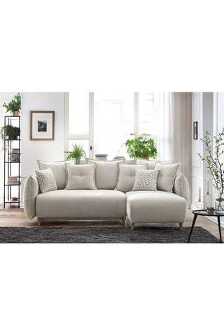 Canapé d'angle réversible convertible - Crème