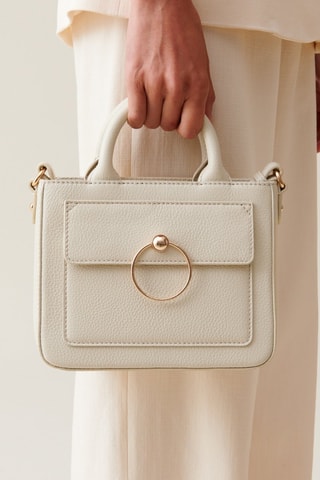 Leren Handtas - Beige