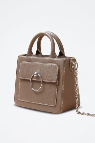 Leren Handtas - Taupe