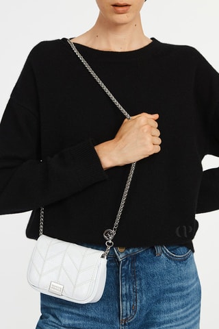 Leren Schoudertas Wit