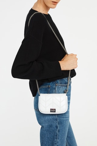 Leren Schoudertas Wit