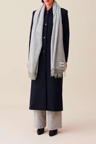 Wollen Sjaal - Gemêleerd Lichtgrijs