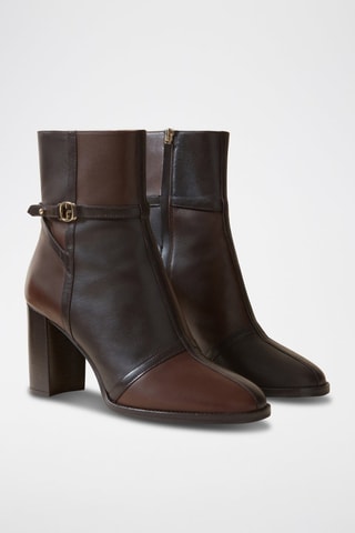 Leren Enkellaarzen - Bruin