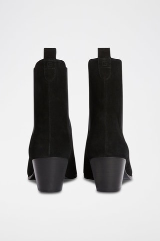 Leren Enkellaarzen Zwart