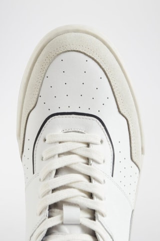 Hoge Leren Sneakers - Wit