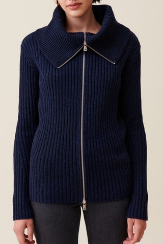 Wollen Vest - Marineblauw