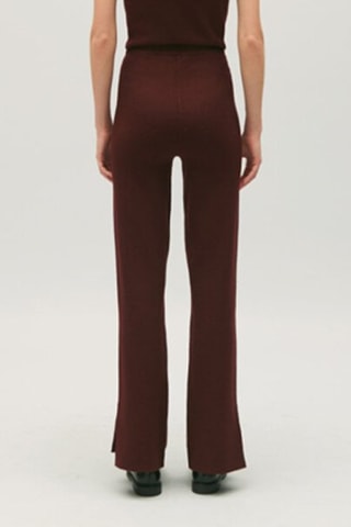 Broek Bootcut - Bordeauxrood