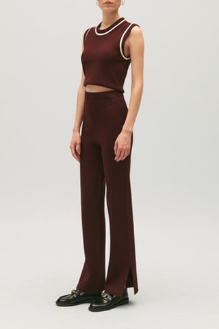 Broek Bootcut - Bordeauxrood