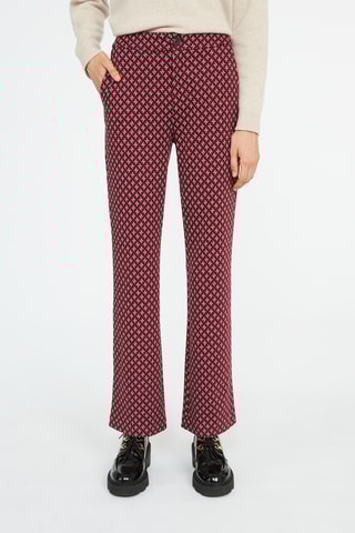 Broek Wide Legs Bordeauxrood