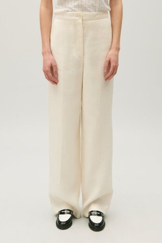 Linnen Broek Wide Legs - Ecru