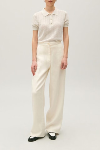 Linnen Broek Wide Legs - Ecru