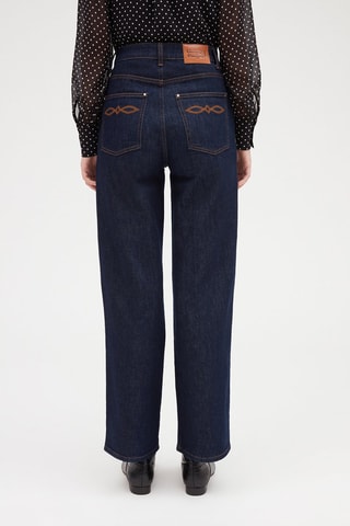 Brede Spijkerbroek Donkerblauw