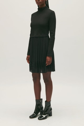 Plisséjurk - Zwart