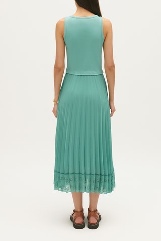 Jurk met Ruches - Zeegroen