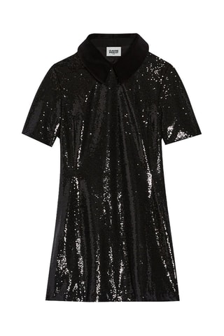 Glinsterende Korte Jurk Zwart