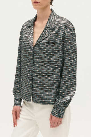 Blouse - Zwart en Hemelsblauw