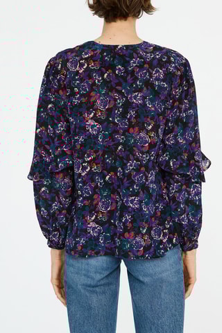 Zijden Blouse Paras en Zwart