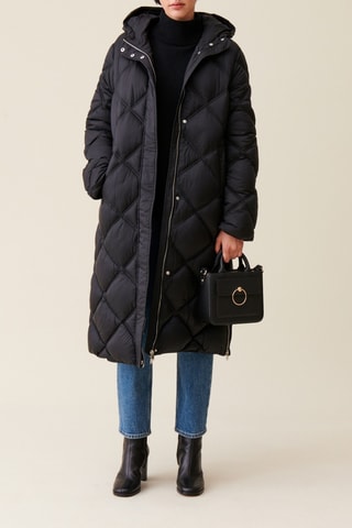 Gewatteerde Jas met Capuchon - Zwart