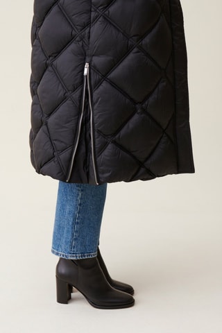 Gewatteerde Jas met Capuchon - Zwart