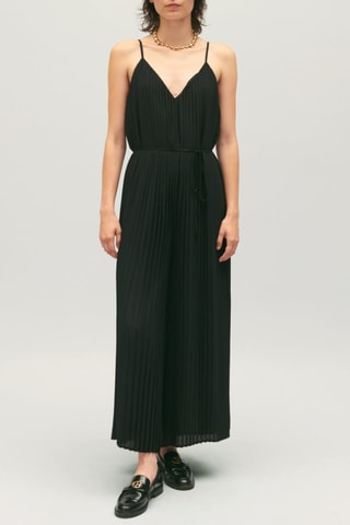 Palazzojumpsuit. Zwart