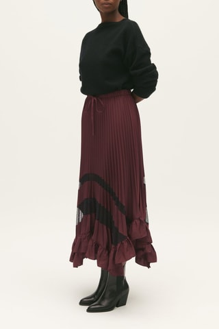 Plissérok - Bordeauxrood