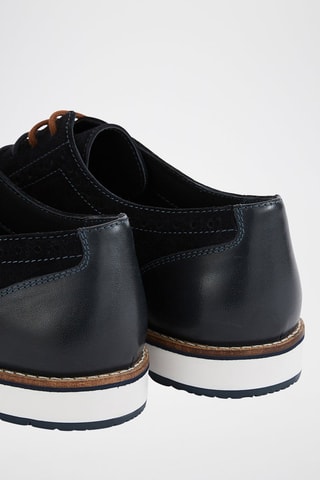 Derbys en cuir - Bleu marine