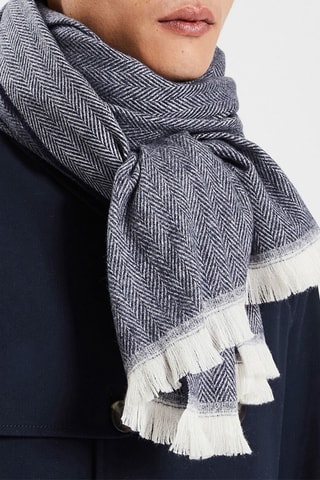 Echarpe en laine - Bleu foncé