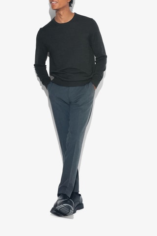 Pull en mérinos - Gris foncé chiné