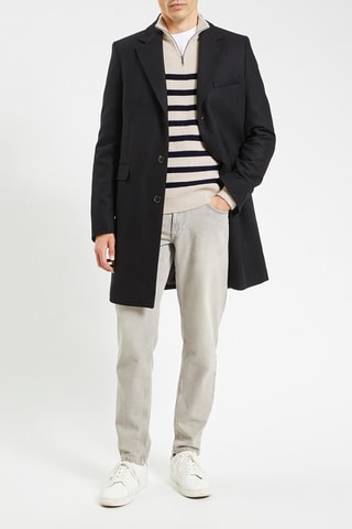 Pull - Ecru et bleu marine