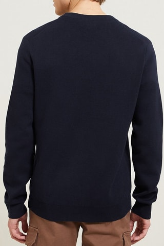 Pull en coton biologique - Bleu marine