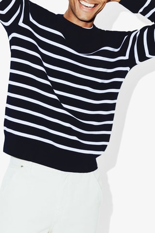 Pull en coton biologique - Bleu nuit