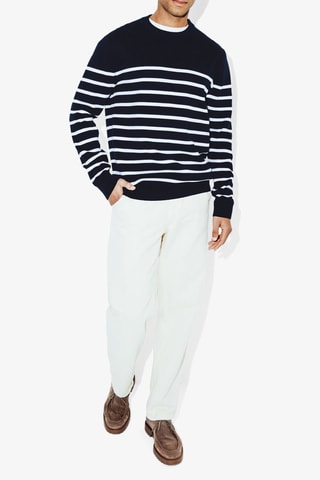 Pull en coton biologique - Bleu nuit