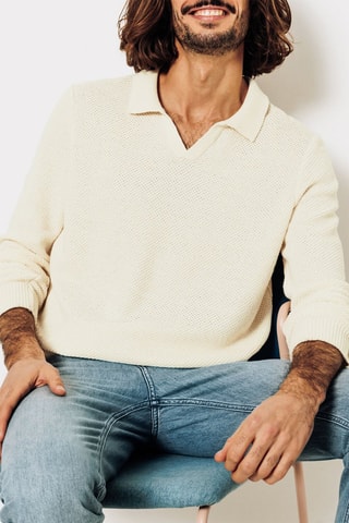 Pull en lin - Ecru