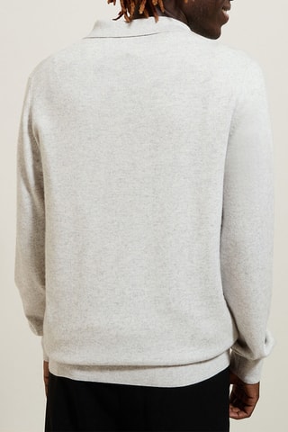 Pull en laine et cachemire - Gris clair chiné