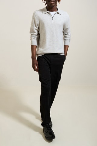 Pull en laine et cachemire - Gris clair chiné