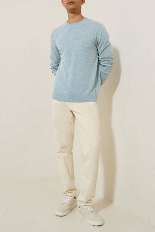 Pull en mérinos et cachemire - Ciel
