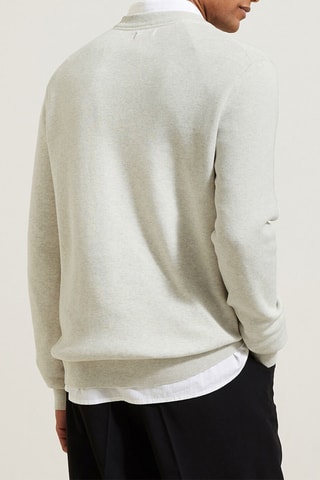 Pull en coton biologique - Gris clair chiné