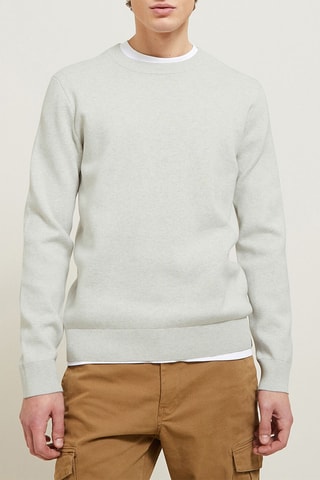 Pull en coton biologique - Gris clair chiné