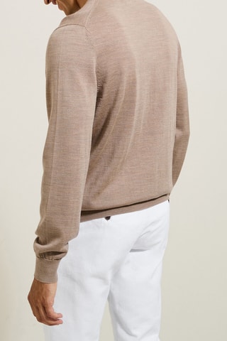 Pull en mérinos - Beige chiné