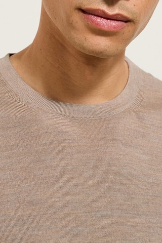 Pull en mérinos - Beige chiné