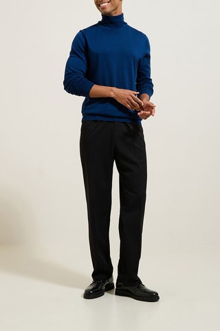 Pull en mérinos - Bleu cobalt