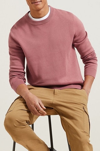 Pull en coton biologique  - Rose