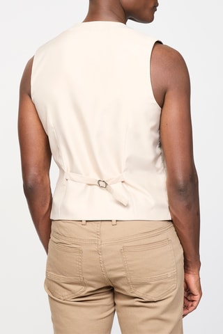 Gilet de costume en lin Ecru