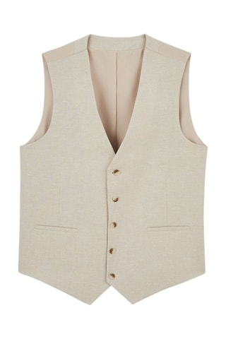 Gilet de costume en lin Ecru