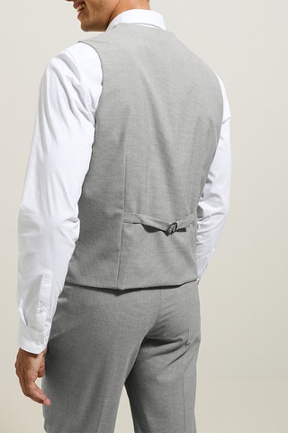 Gilet de costume sans manches - Gris clair chiné