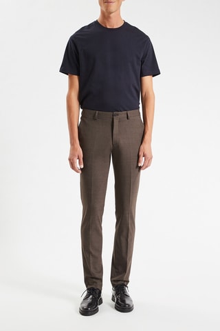 Pantalon de costume slim - Marron